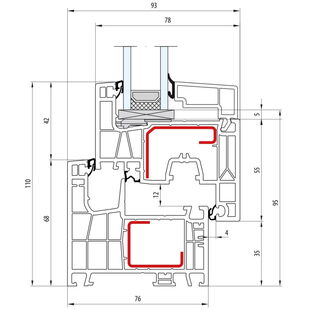 Aluplast IDEAL Neo Fenster MD Cube-Line 110mm 160x07 160x20