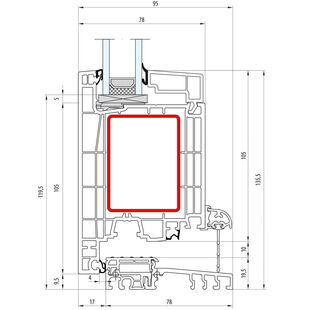IDEAL Neo Türschwelle 20mm außen öffnend - 160x35
