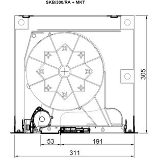 Rollladenkasten SKB mit Insektenschutz Kastenhöhe 300mm RA