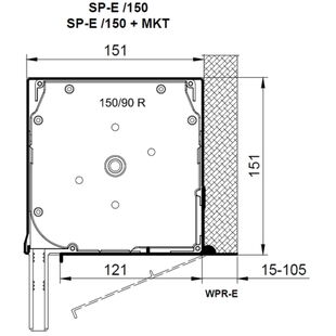 Vorbaurollladen SP-E mit Kastenhöhe 150mm