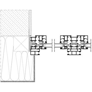 Vorbaurollladen SP-E Einbaubeispiel 2 Führungsschiene zweiseititg