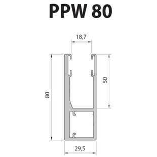 Vorbaurollladen Führungsschiene 80mm PPW verstärkt