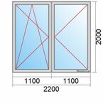 Balkontür Maß 2200x2000mm