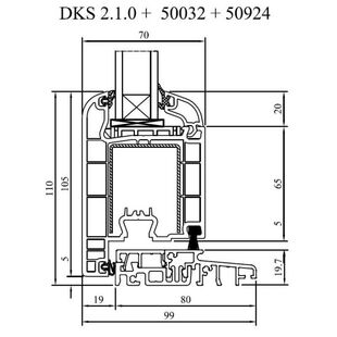 Drutex Iglo 5 PP Balkontür mit Schwelle nach außen öffnend
