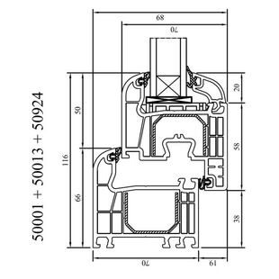 Kunststoff Balkontür mit Blendrahmen