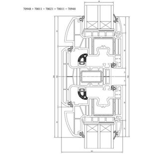 Drutex Iglo Energy Pfosten mit Flügel 70948 70011 70021