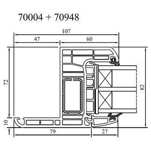 Drutex Iglo Energy Festverglasung Renovationsrahmen 47mm 70004 70948