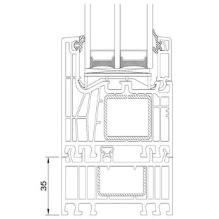 Drutex Iglo Edge - 70100 - Rahmenverbreiterung 35mm