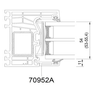 Drutex Iglo Edge - 70952A - Festverglasung Glasstärke 54mm