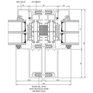 Drutex MB-86SI Kopplungsdehnungsprofil Statik verstärkt
