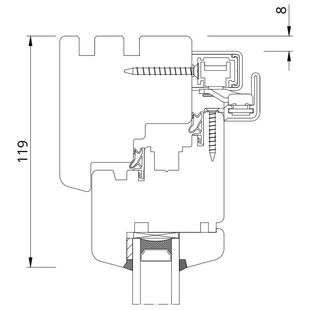Drutex Softline 68 PSK-Tür Schiebeflügel oben