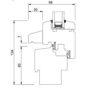 Drutex Softline 68 Fenster mit Wetterschenkel Retro