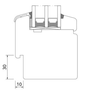 Drutex Softline 78 Festverglasung mit Aussenfalz