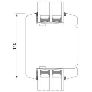 Drutex Softline 88 Pfosten Glasteilende Kämpfer-Sprosse 110mm
