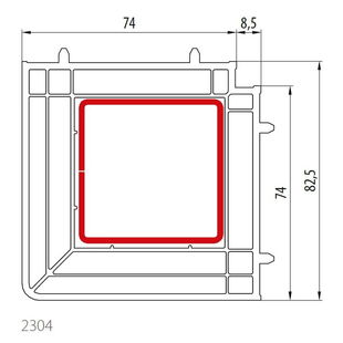 Gealan 2304 - Eckkopplung 90 Grad