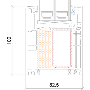 Gealan Kubus Festverglasung 100mm - 5064-IKD