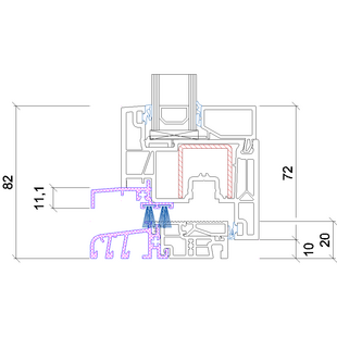 Gealan Linear Balkontürschwelle 20mm- 82mm - 70722