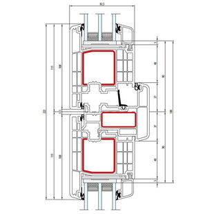 Gealan S 9000 Stulp 74mm Terrassenflügel außen öffnend Classic-Line - 6012 - 6033