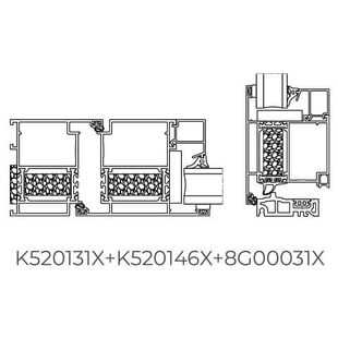 Aluprof MB-79N SI Alutür mit Schwelle Querschnitt