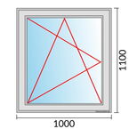 Venstermaat 1000x1100mm