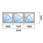 Venstermaat 5m breed