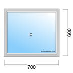 Venstermaat 700x600mm