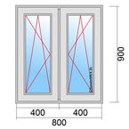 Venstermaat 800x900mm