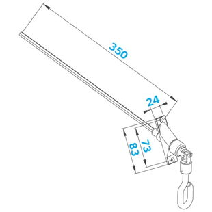Rolltor Öse mit Kardangelenk für Nothandkurbel