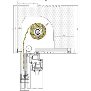 Aufsatzrollladen Drutex RS Styropor 365mm mit Insektenschutz für Iglo 5 Fenster Revision Innen