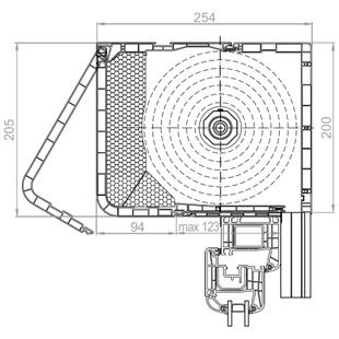 Aufsatzrollladen PMX mit Kastenhöhe 200mm mit Revision