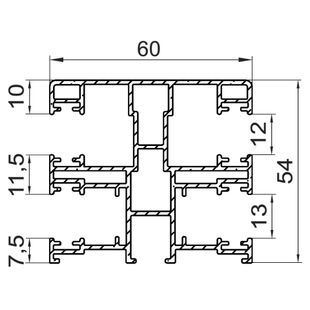 Alu Führungsschiene NPR-050 mit Insektenschutz Doppel