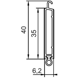 Rollladen Endleiste 35mm Mini für Aluminium-Panzer Detail