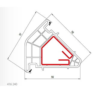 Salamander 416 240 Eckkopplung 135 Grad