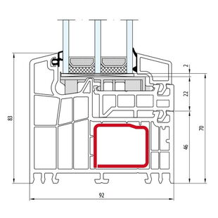 Salamander bluEvolution 92 Festverglasung 83mm - 170 820
