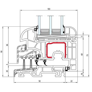 Salamander bluEvolution 92 Balkontürschwelle 20mm Round-Line - 170 820 - 171 226