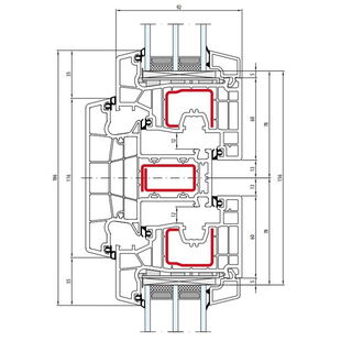 Salamander bluEvolution 92 Pfosten 116mm Fenster Classic-Line - 172 420 - 171 020