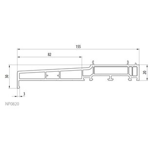 Salamander NP0820 Fensterbank aussen 155mm