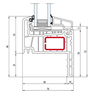 Salamander Renovation Festverglasung Flosse 35 mm - 250 154