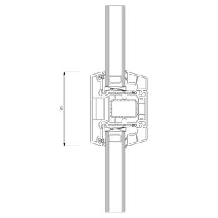 Schüco CT-70 AS Pfosten-91mm-5k - 9012