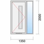 Haustür-Größe 1350x2000 mm