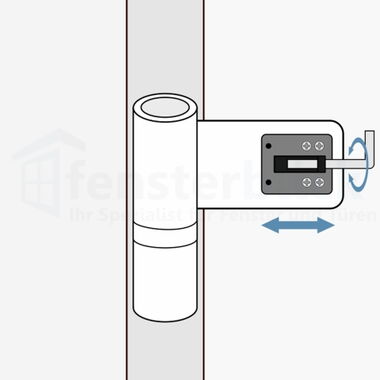 Haustür horizontal regulieren