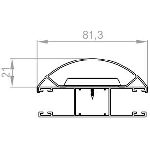 Vorbaurollladen Führungsschiene Abdeckung rund doppelt Detail