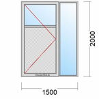 Haustür-Größe 1500x2000 mm