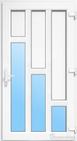 Kunststoff Nebeneingangstür Templin in weiß