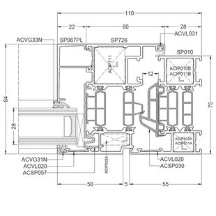 Aliplast Superial Fenster 110mm - SP010 - SP726