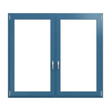 2-delige aluminium ramen in briljantblauw