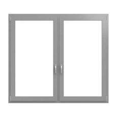 2-delig aluminium kozijn in signaalgrijs