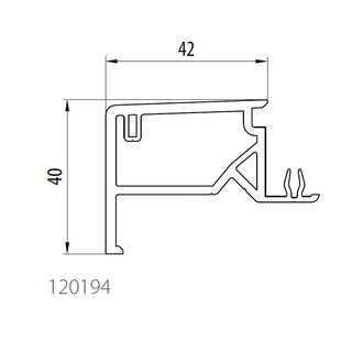 Aluplast 120194 - Zarge - 40mm - 42mm