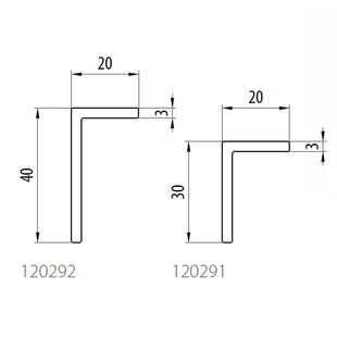 Aluplast Winkelprofile aus Kunststoff 120292, 120291