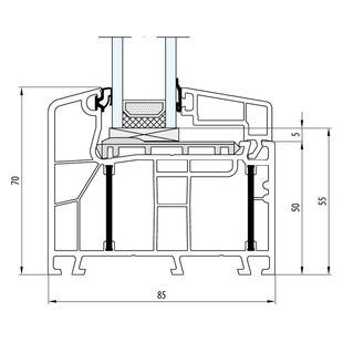 Aluplast IDEAL 7000 Festverglasung 70mm powerdur - 070x02